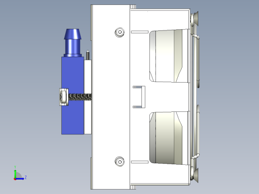 热电帕尔贴流体冷却器模型半导体散热器左视缩略图