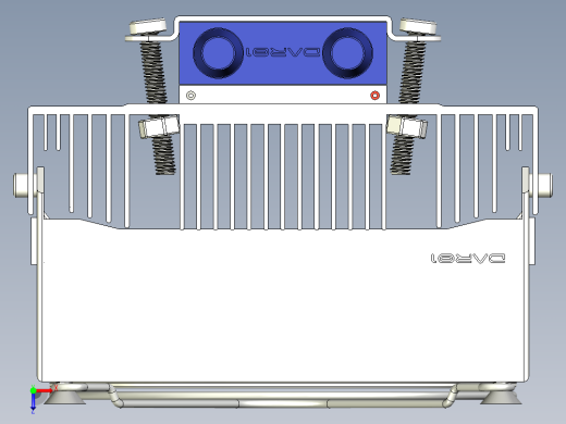 热电帕尔贴流体冷却器模型半导体散热器俯视缩略图