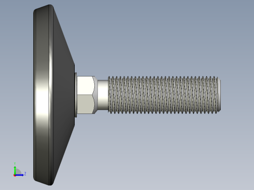 工程塑膠固定腳座600-3D多系列多零件图纸模型左视缩略图