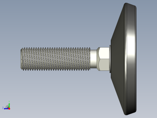 工程塑膠固定腳座600-3D多系列多零件图纸模型右视缩略图