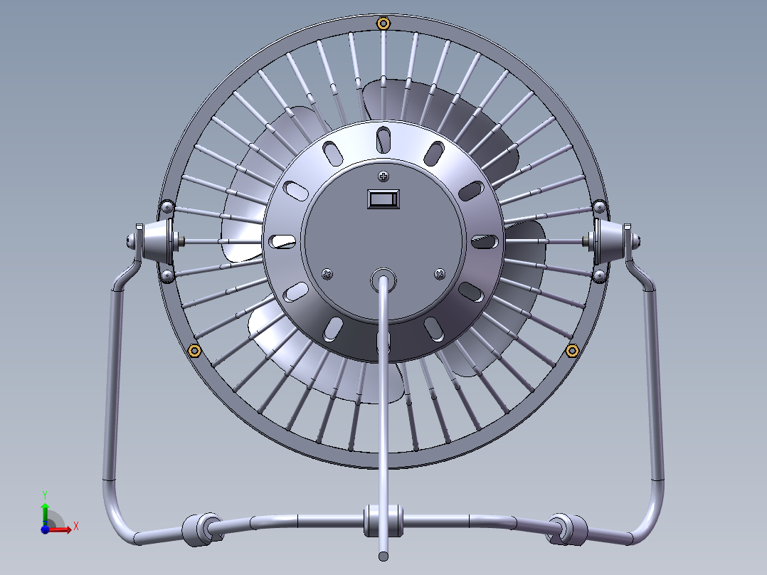 小风扇SolidWorks图前视图