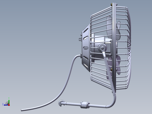 小风扇SolidWorks图右视缩略图