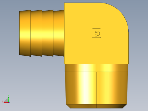 倒齿式工业管接头Hose Barb 90Deg Elbow to Male Pipe 129HB-12-12后视缩略图