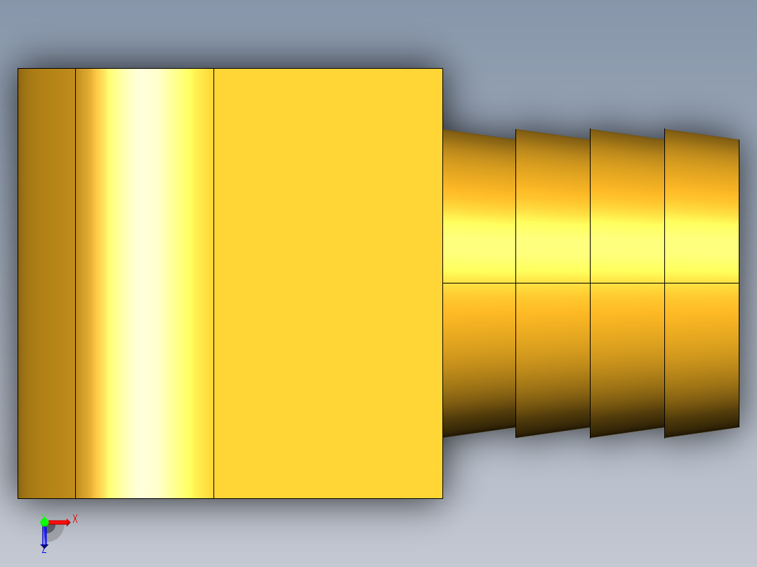 倒齿式工业管接头Hose Barb 90Deg Elbow to Male Pipe 129HB-12-12俯视图