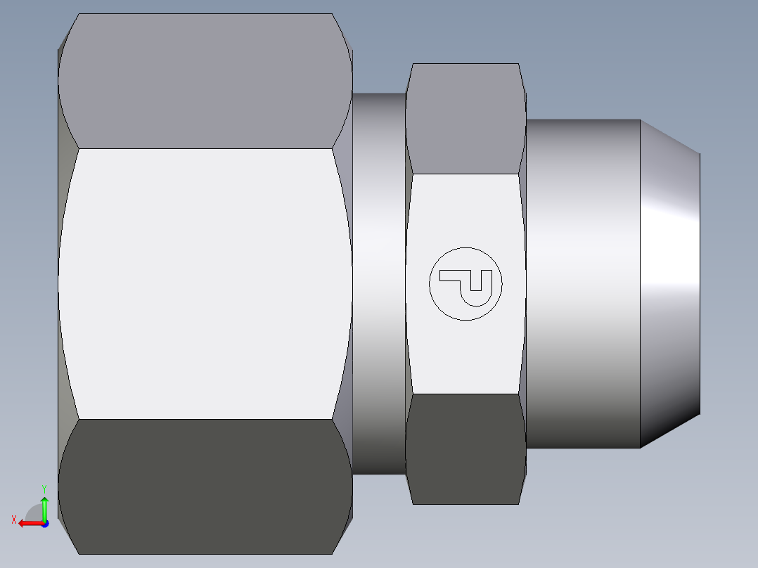 卡套式工业通用硬管接头EO_Weld_connector_AS15L后视图