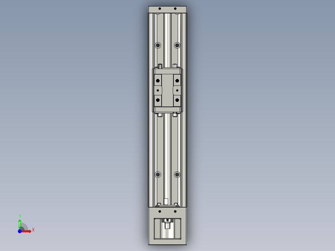 直线模组LHK60C-300A1-F0设计图纸前视图