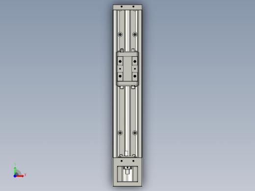 直线模组LHK60C-300A1-F0设计图纸前视缩略图