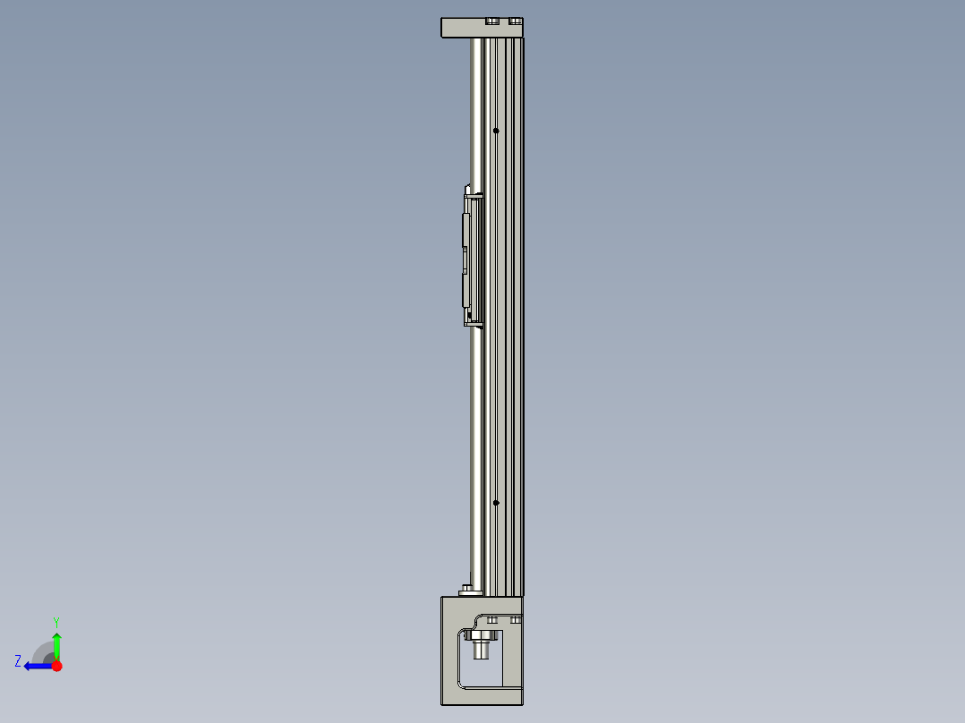 直线模组LHK60C-300A1-F0设计图纸右视图
