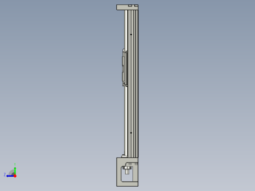 直线模组LHK60C-300A1-F0设计图纸右视缩略图