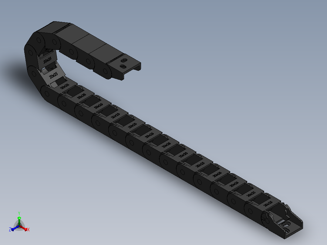 走线链20x25正等轴测图