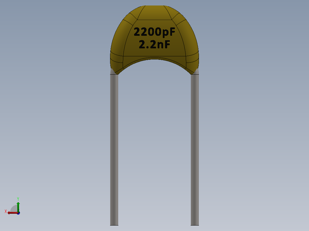 电容器 二极管 电阻器-Capacitor Ceramic 222 2.2nF后视图