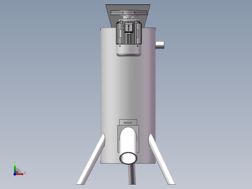 青皮核桃去皮机三维(1)前视缩略图