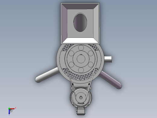 青皮核桃去皮机三维(1)俯视缩略图