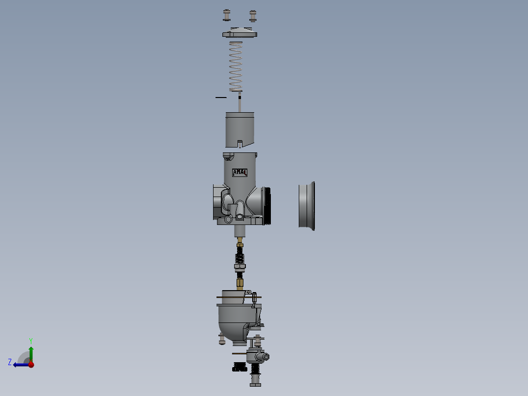 同心化油器右视图