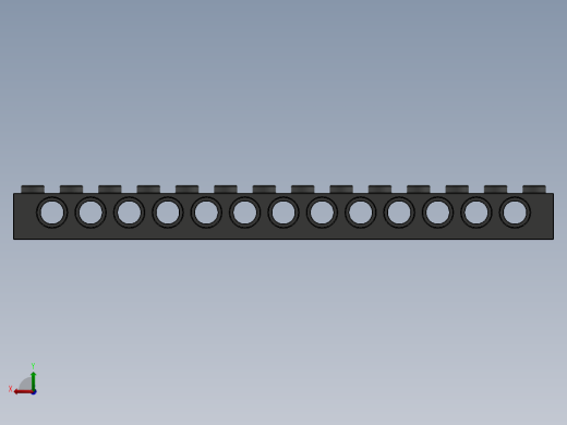 乐高机械组积木（横梁）-4124041 - 32018 Old Dark Grey Technic Brick 1 x 14 with Holes后视缩略图