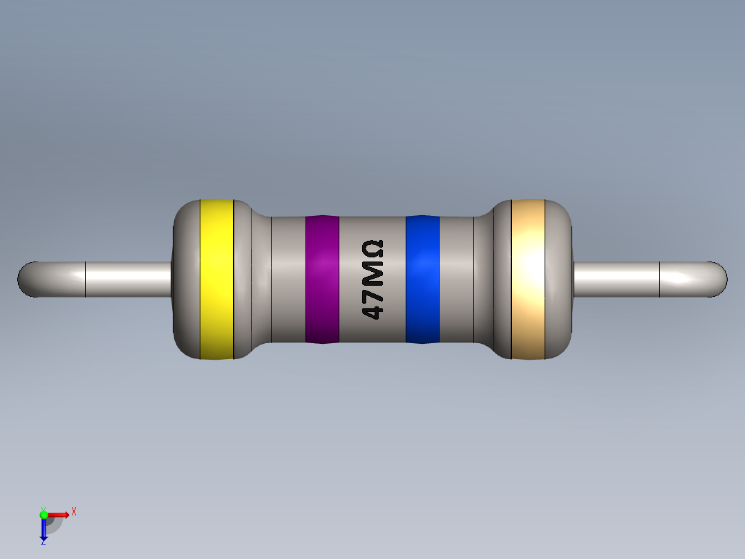 电容器 二极管 电阻器-Resistor 47M Ohm主视图