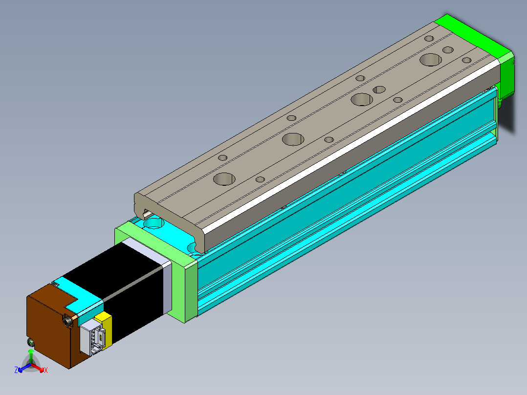 威洛博小滑台-LES16-L5-S100-BC主视图