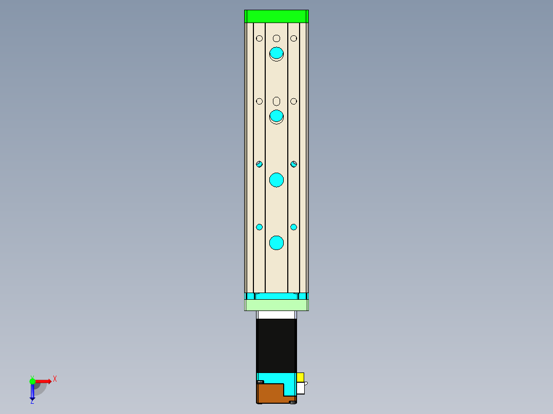 威洛博小滑台-LES16-L5-S100-BC俯视图