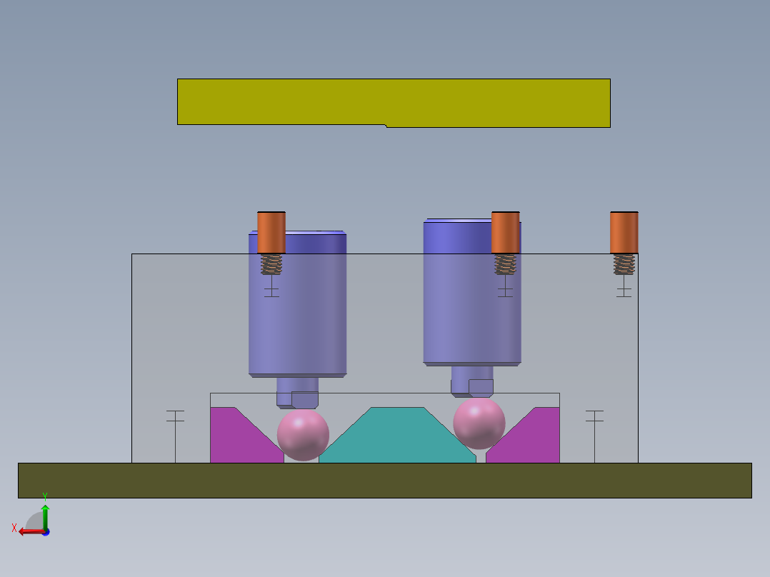 圆球平衡机构后视图