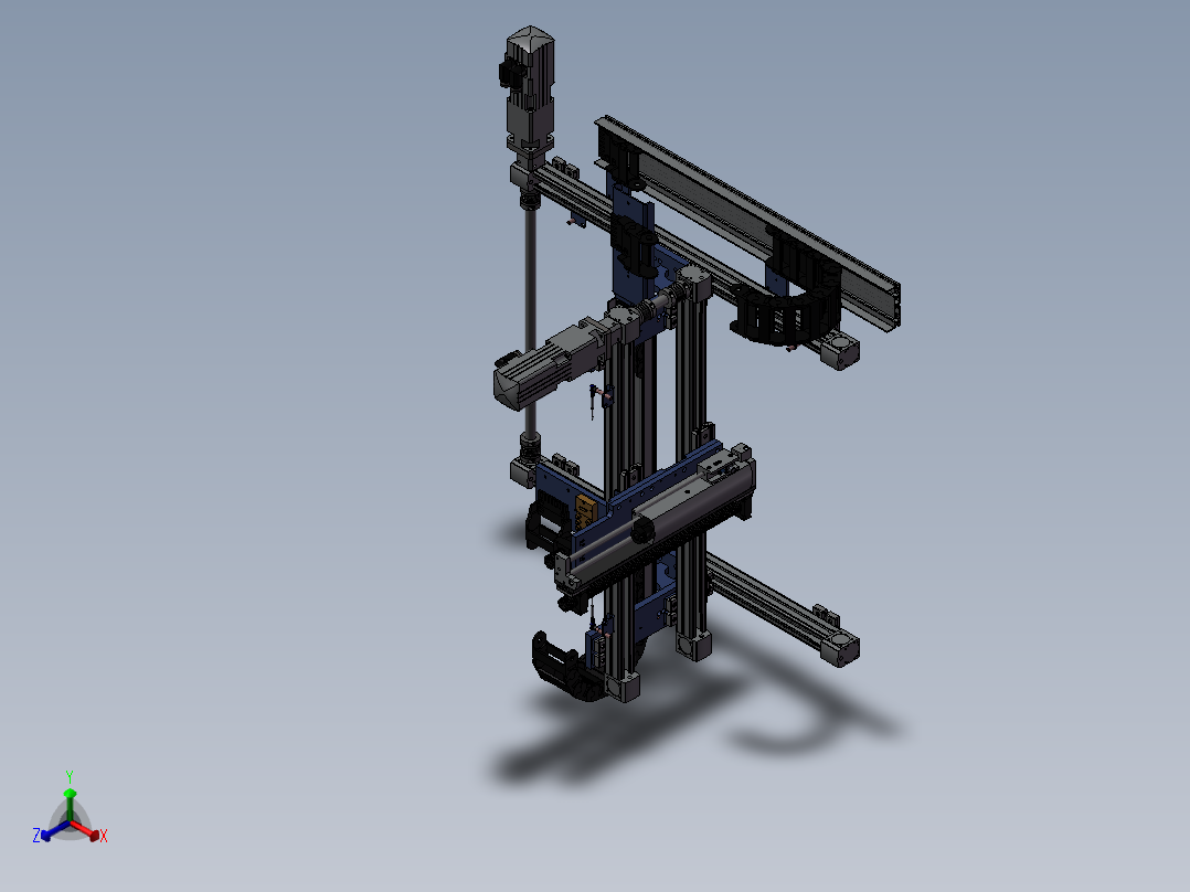 三坐标系统机正等轴测图