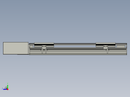 直线模组LHB17-L40-S450-BR设计图纸右视缩略图