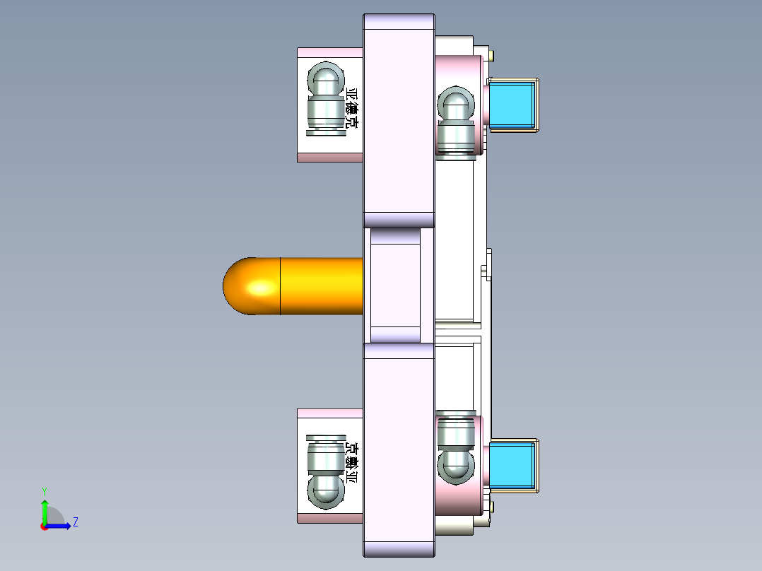 R3-笔记本CNC工装夹具三维模型CNC3-1204左视图