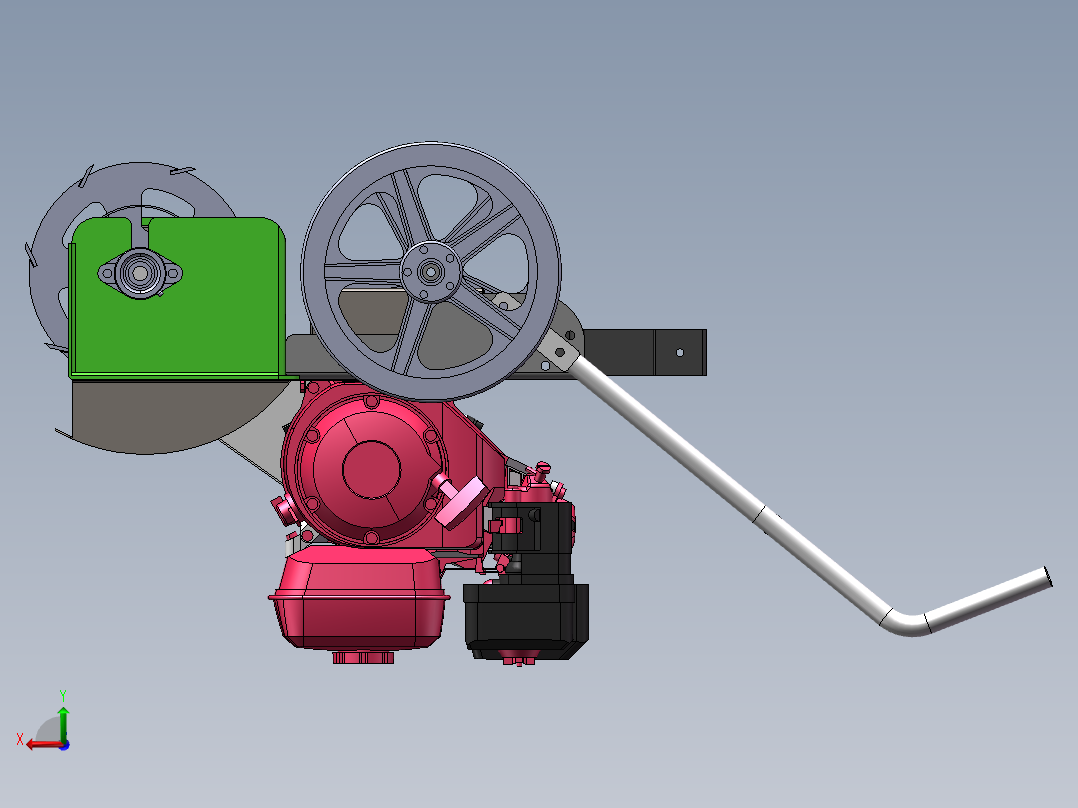 除草机耕耘机sw21可编辑后视图