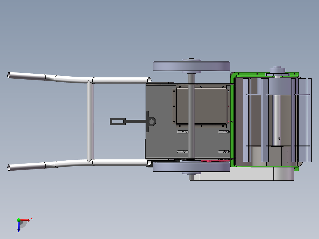 除草机耕耘机sw21可编辑俯视图