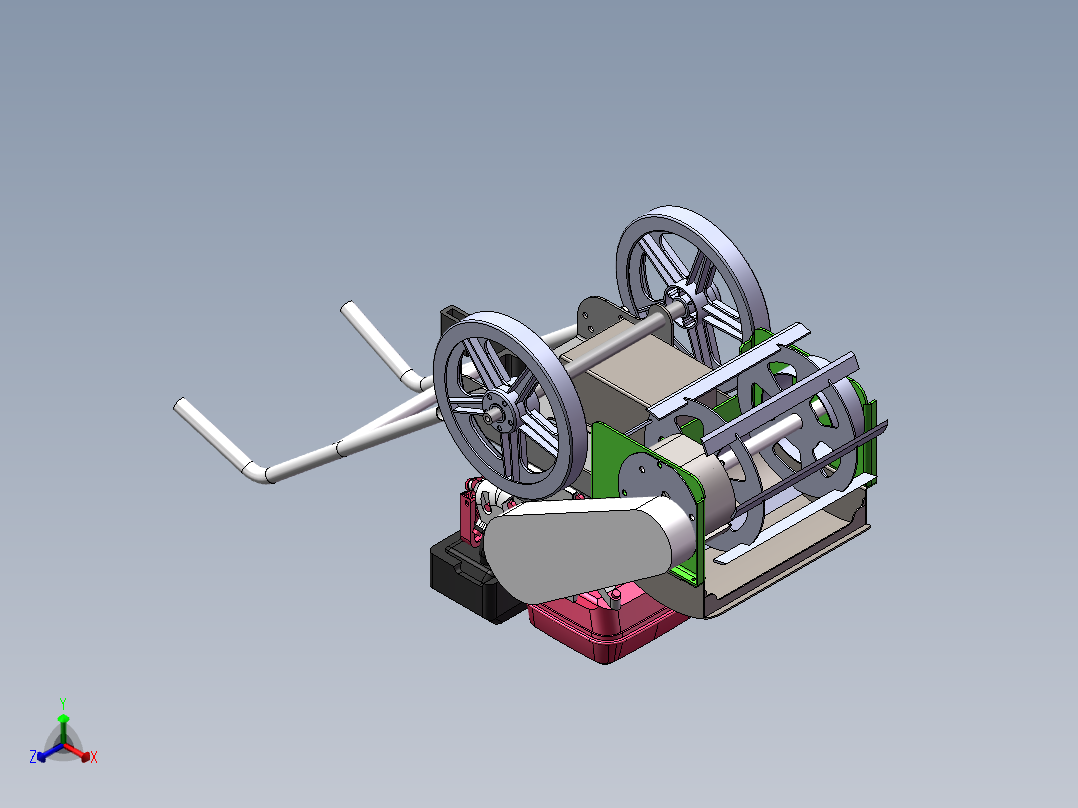 除草机耕耘机sw21可编辑正等轴测图
