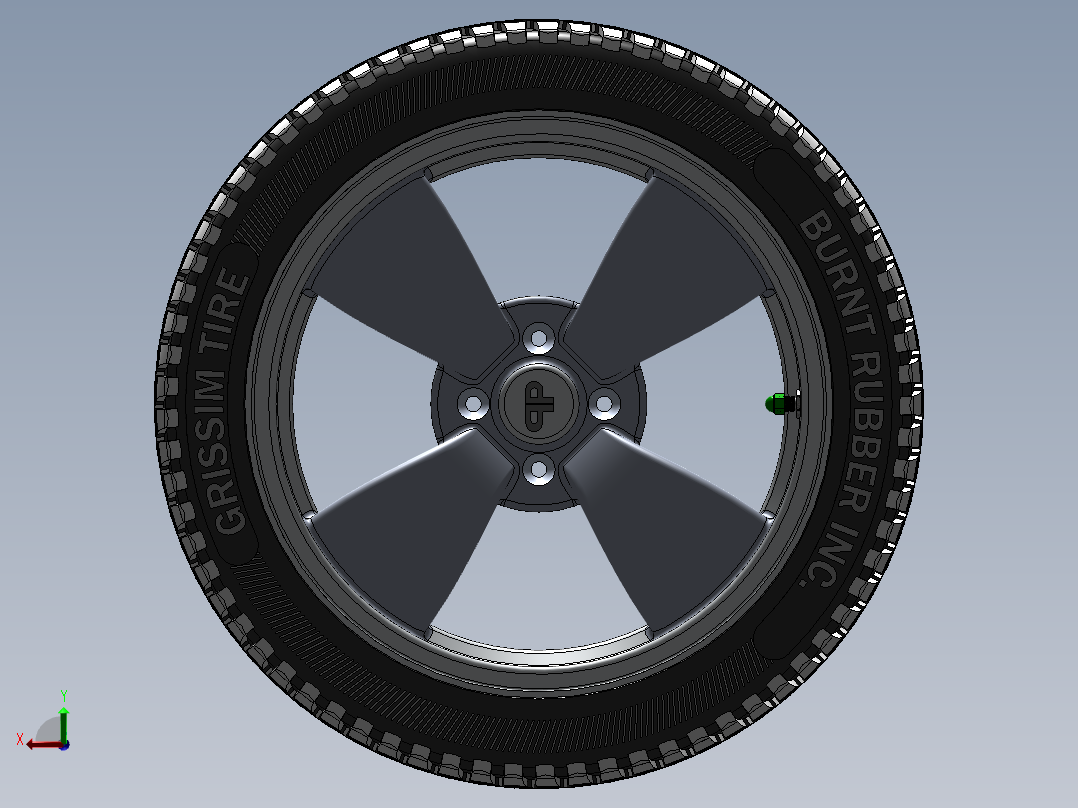 轮胎、车轮、轮毂(5)前视图