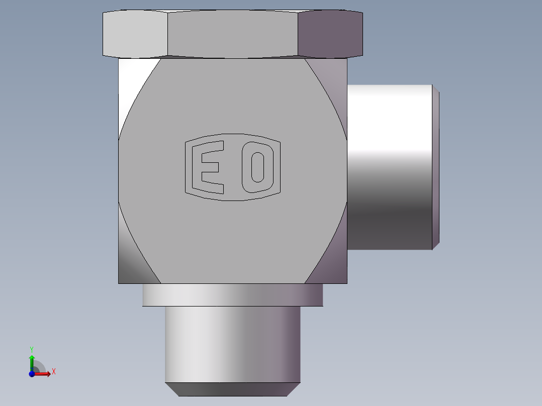 铰接式90度接头、1CI-22-18前视图