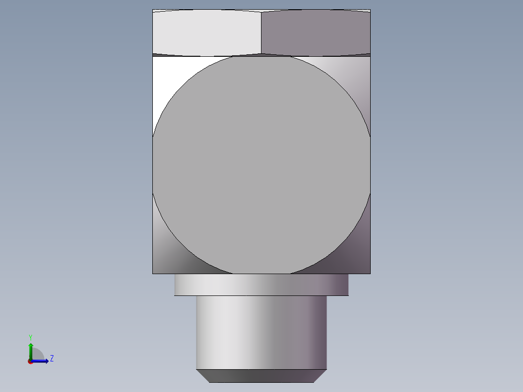 铰接式90度接头、1CI-22-18左视图