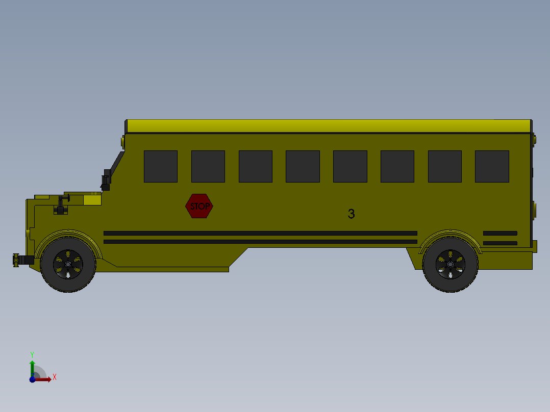 客车、公交车(36)前视图