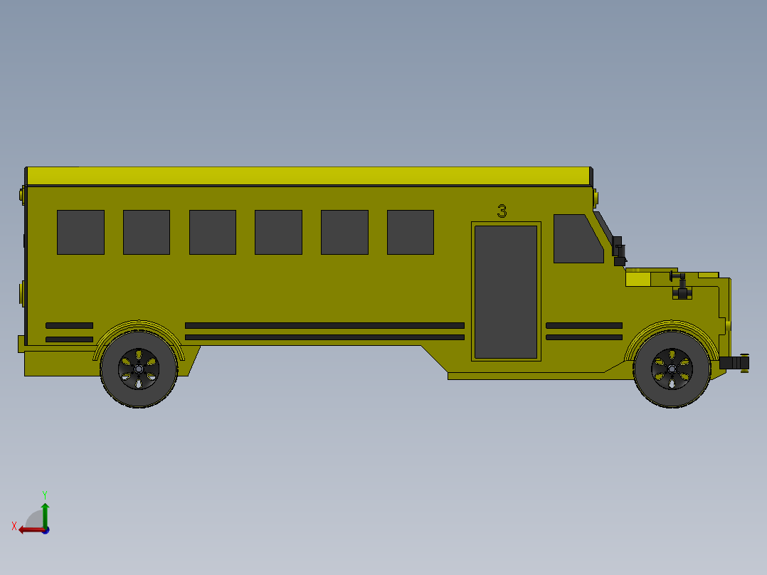 客车、公交车(36)后视图