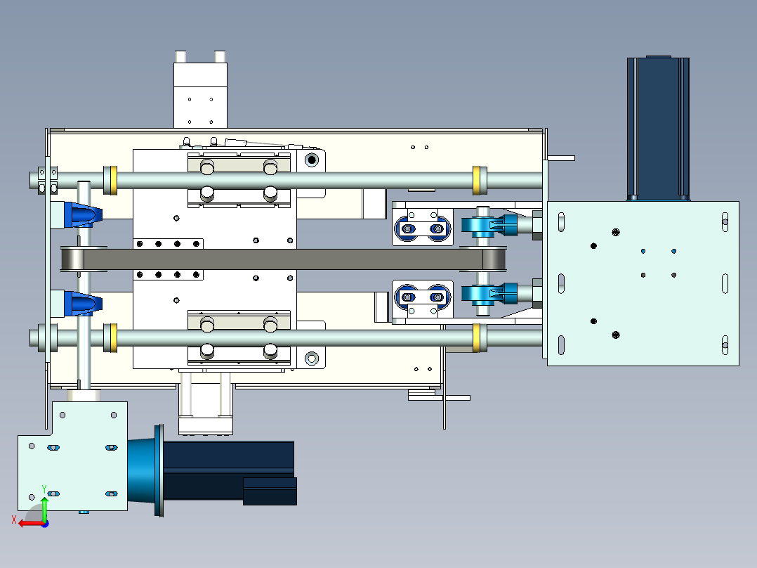 纸箱折边机构设计后视图