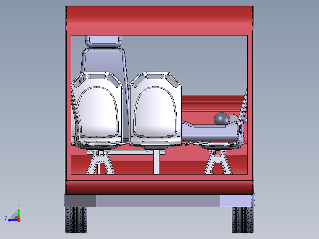 8座微型巴士右视图