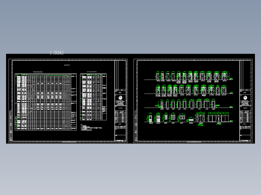 301~3-04内门窗表及门窗立面