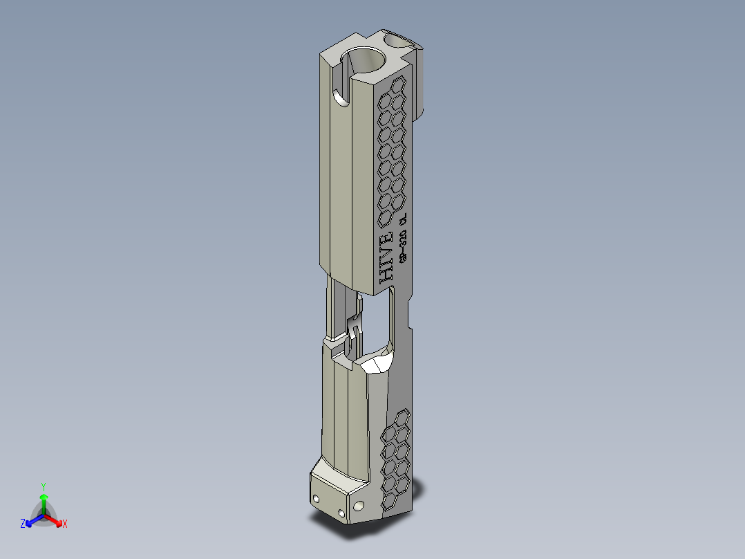 VFC P320 IPSC 包括滑套、枪管、制动器和瞄准镜安装座。四种不同款式供 X5 和 M17 使用。主视图