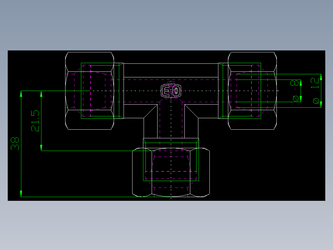 PARKER管接头EO Union tee T12S71_front