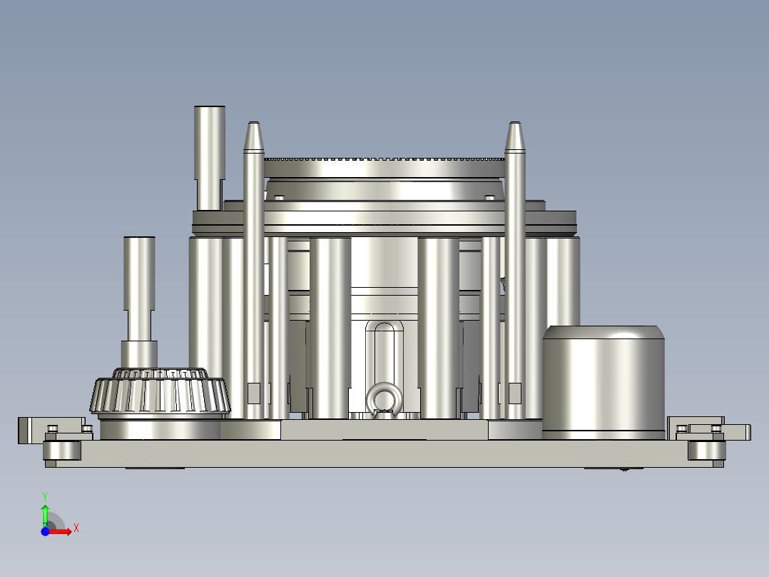 XXXXX08-01-01轮毂壳体托盘前视图