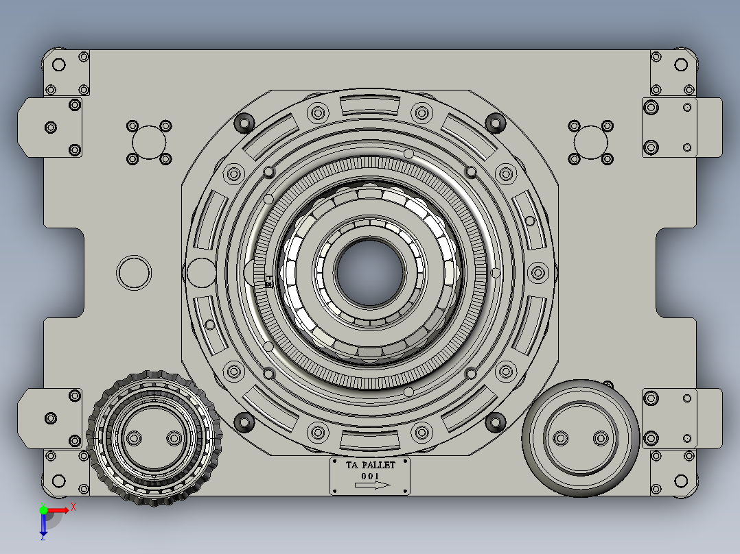 XXXXX08-01-01轮毂壳体托盘俯视图