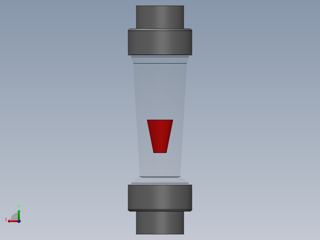 塑料转子流量计-UPVC DN15-DN150后视图