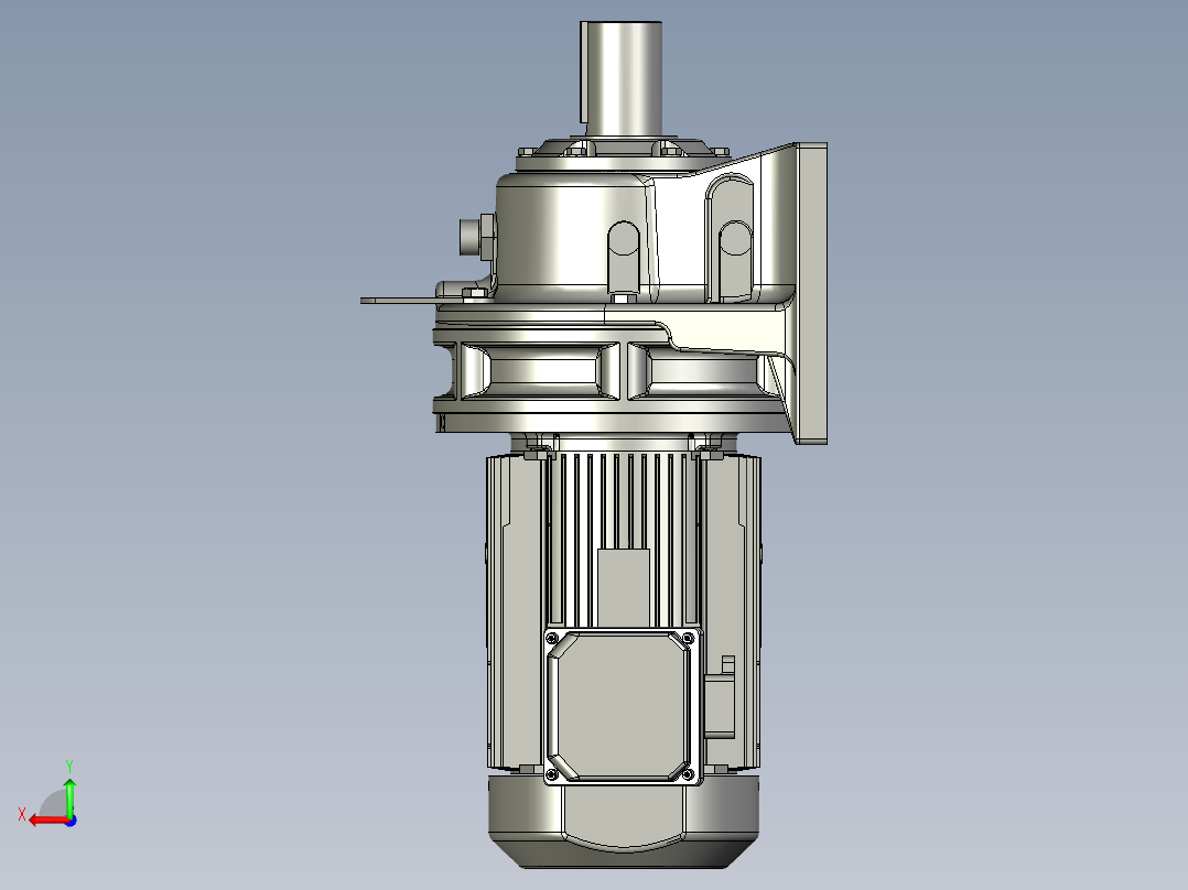 钢筋自动卷捆成型设备设计-MotorGear4Kw_StraightAxial后视图