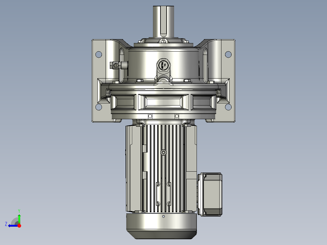 钢筋自动卷捆成型设备设计-MotorGear4Kw_StraightAxial右视图