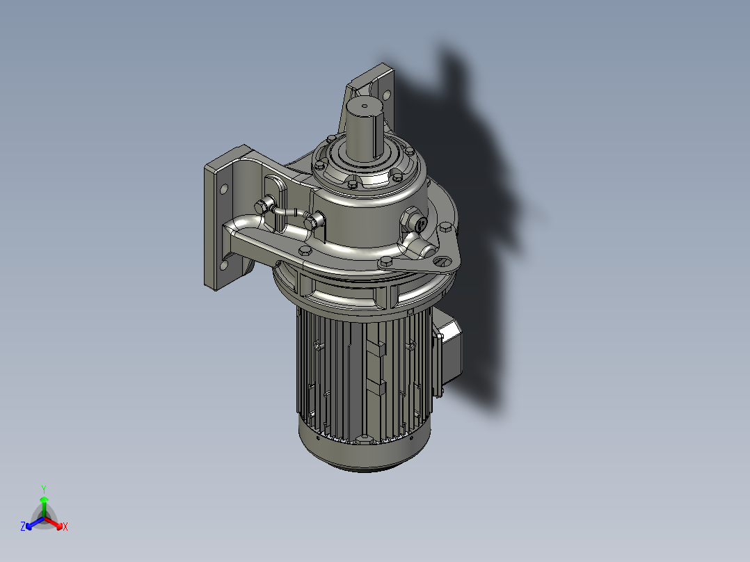 钢筋自动卷捆成型设备设计-MotorGear4Kw_StraightAxial正等轴测图