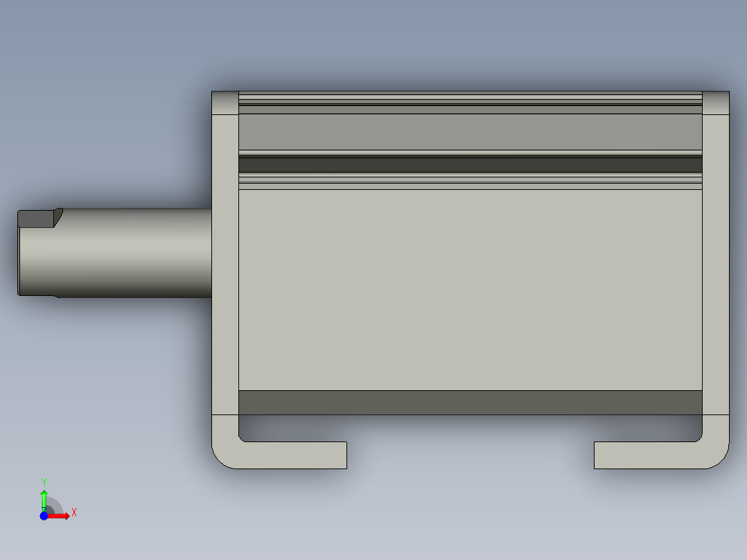 ACQ20x20SLB超薄型气缸前视图