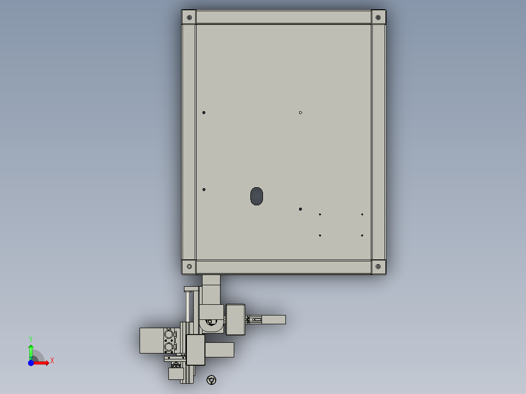 弹簧座出料与检测总成前视图