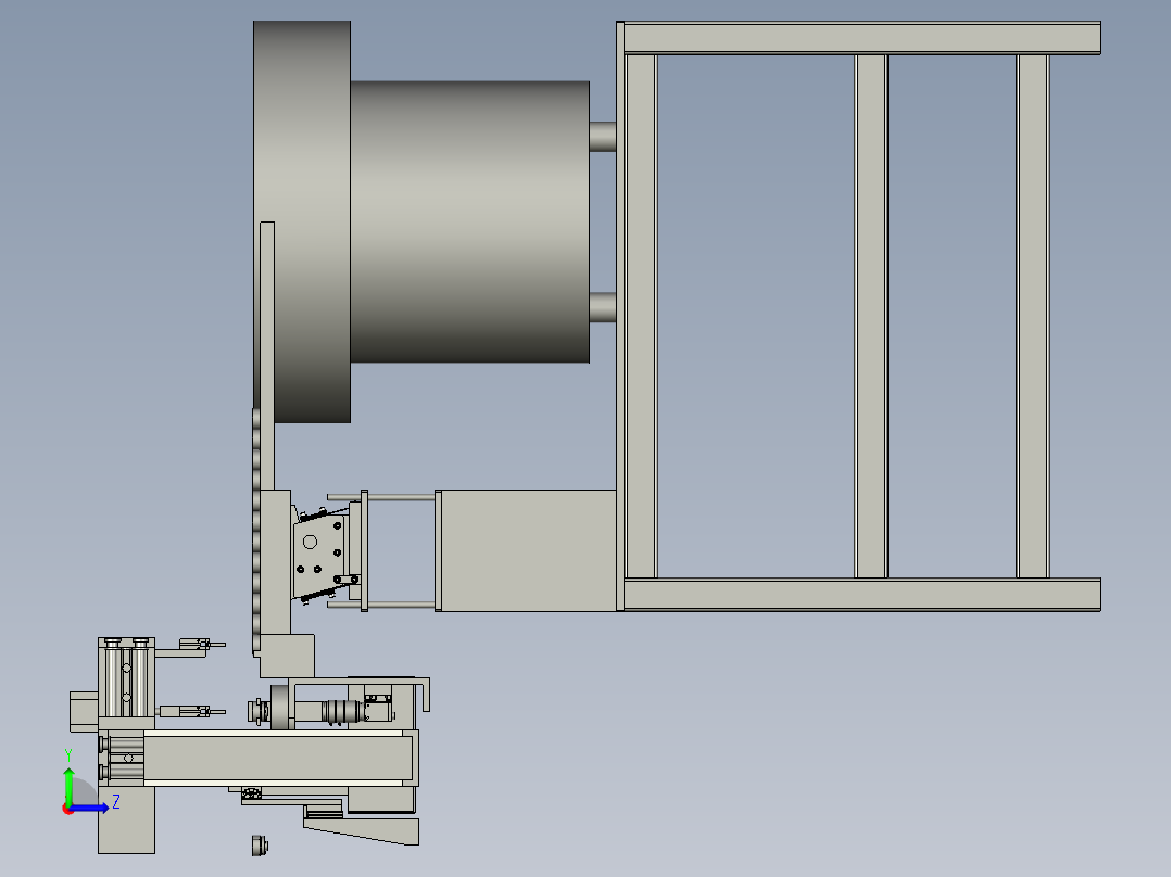 弹簧座出料与检测总成左视图