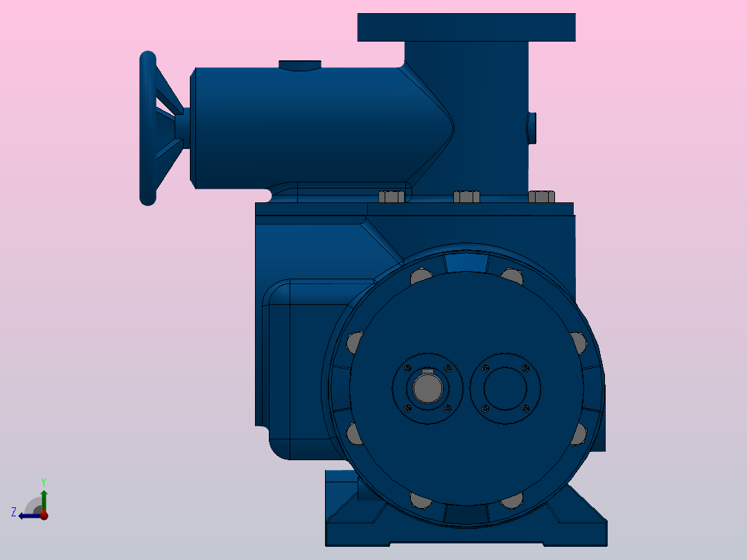 W.V系列双螺杆泵W2.1Z  W3.1Z  W4.1Z  W5.1Z[W2.1]右视图