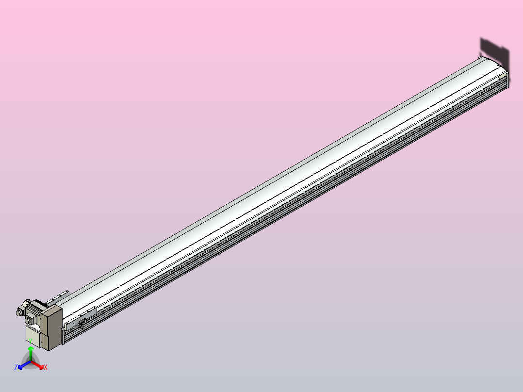 皮带直线轴半封闭可选导轨TPA-HNB-220D-176-L3050-RU-C-P1K-N3主视图